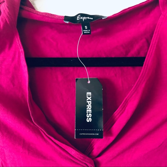 Cropped magenta hoodie 3/$20 - Picture 2 of 5